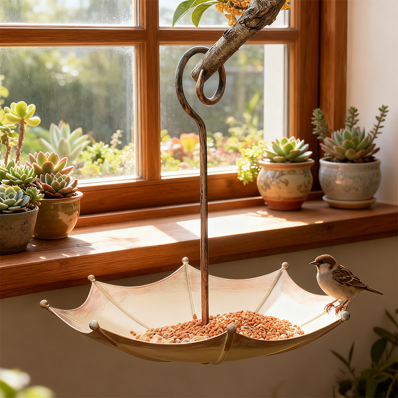 Smart Garden Umbrella - Ретро-мини-кормушка для птиц в форме зонтика,