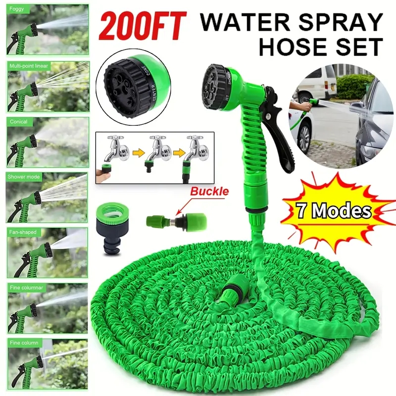Smart Garden Diy - Растягивающийся садовый шланг 25-200 футов: легкий,