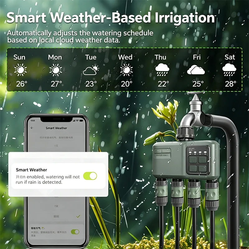 Система автополива растений с  – обзор и цена Wifi Irrigation Timer