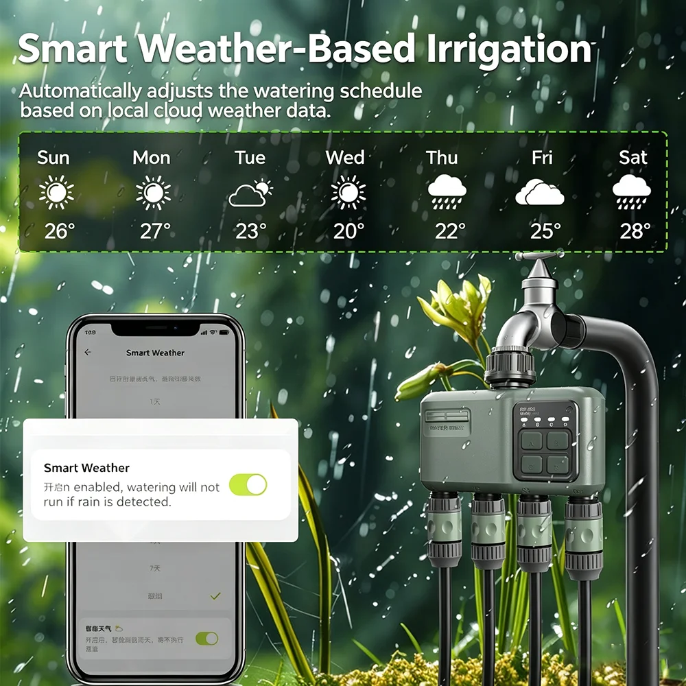 Умный Wi-Fi RF433 таймер полив – обзор и цена Wifi Irrigation Timer