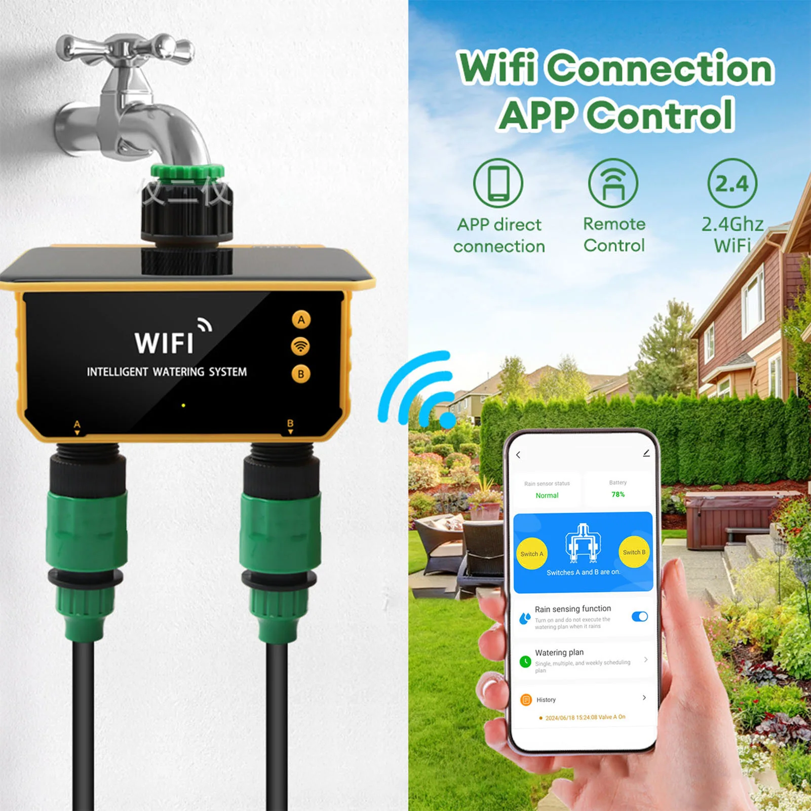 Солнечный Wi-Fi таймер для умн – обзор и цена Wifi Irrigation Timer