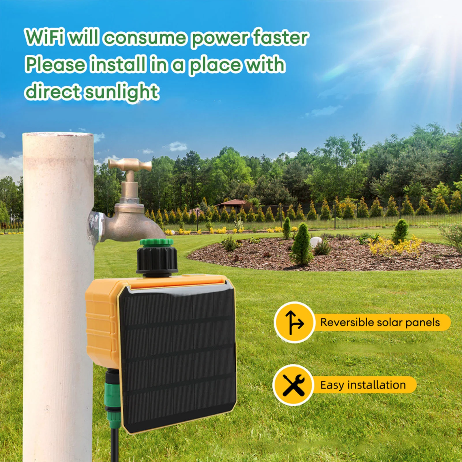 Солнечный Wi-Fi таймер для умн – обзор и цена Wifi Irrigation Timer