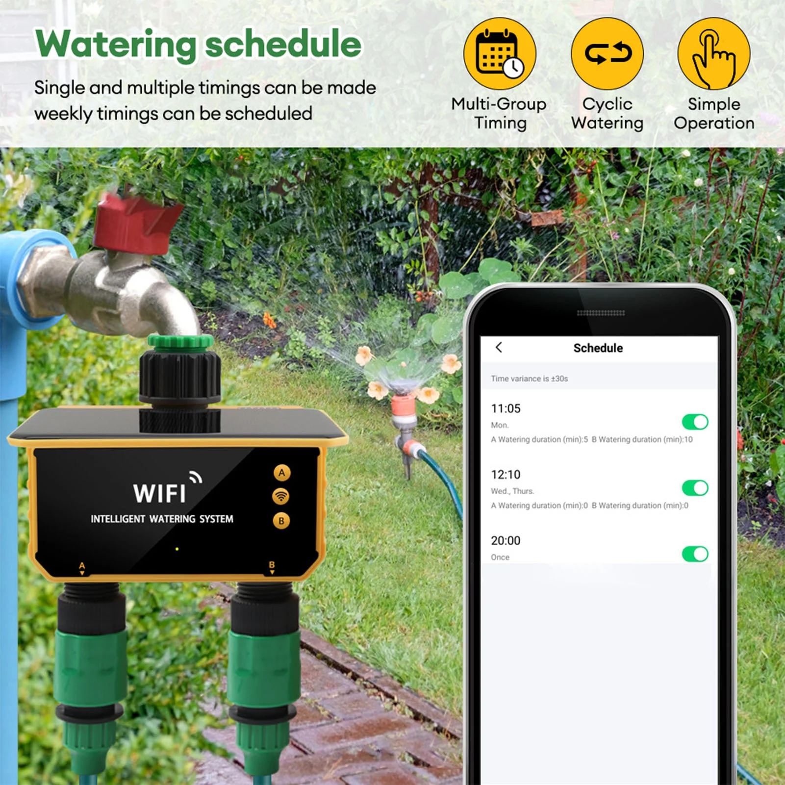 Солнечный Wi-Fi таймер для умн – обзор и цена Wifi Irrigation Timer
